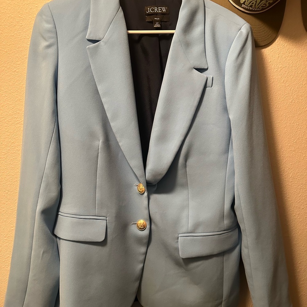 J.Crew Willa Light Blue Tailored Blazer